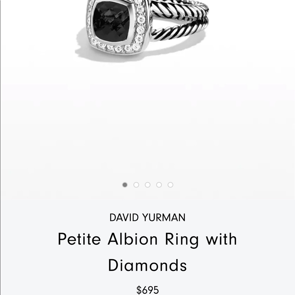 Black Onyx David Yurman ring with diamonds